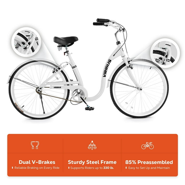 Guidon Aluminium RIDEWILL BIKE – Beach Cruiser Argent – Pour Vélo Ville Ou Bicyclette