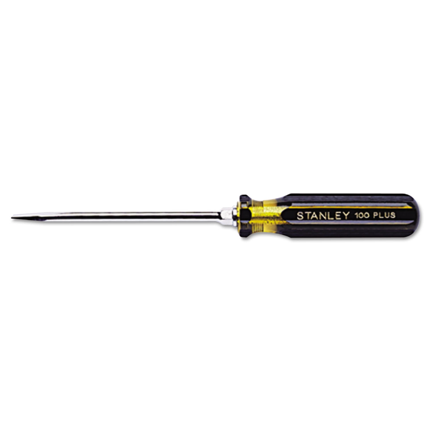 Stanley Tools 100 Plus Round Blade Standard Tip Screwdriver 1/4in 10 1/4in Long 66011