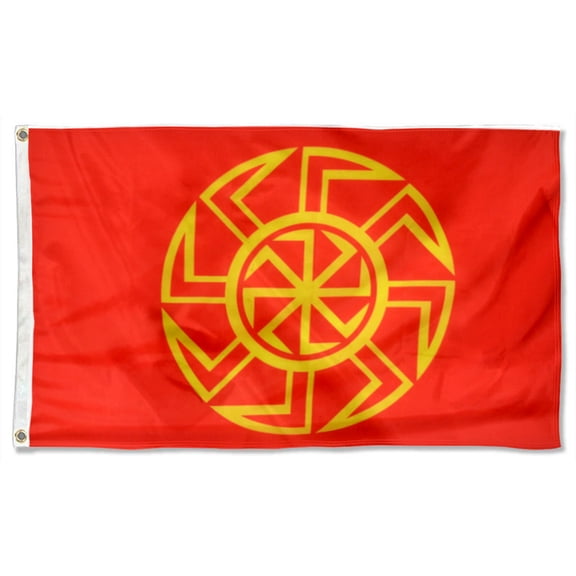Kolovrat Sun Wheel flag Banner Home Yard Garden Decor 3x5Ft