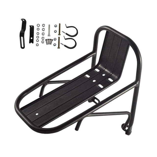 tamizeot Front Bike Rack Bike Cargo Rack Secure Installation Kit Included Cycling Enthusiasts Bicycle Front Wear Resistant Aluminum Alloy