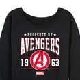 thumbnail image 3 of Marvel The Avengers - Property Of - Women's French Terry Pullover Long Sleeve Shirt, 3 of 5