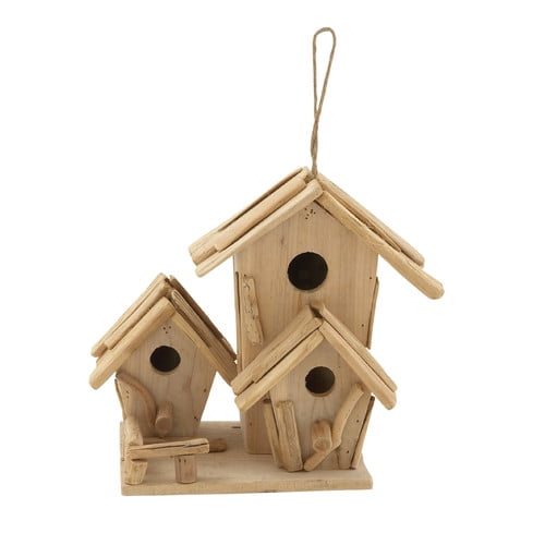 Decmode Driftwood Birdhouse, Multi Color by DecMode
