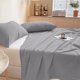 thumbnail image 4 of Sábanas de lujo de calidad hotelera, 100 % algodón, resistentes a las arrugas, frescas, suaves y transpirables, juego de cama para dormitorio principal, confort Aestivo | Gris | AESTIVO, 4 of 7