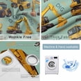thumbnail image 4 of Construction Truck Blackout Curtains for Bedroom/Living Room, Thermal Insulated Kitchen Curtains, Cartoon Grips and Bulldozers Green Grommet Darkening Window Treatment Drapes 52"x84"x2, 4 of 8