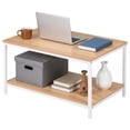thumbnail image 4 of ZENY Rectangle Wood Coffee Table Metal Frame MDF Home Tea Table Desk Rustic Natural, 4 of 9