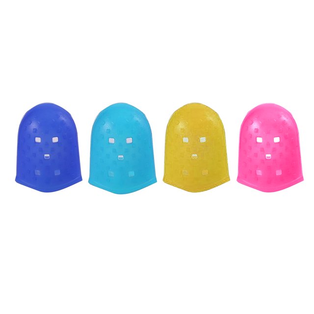 4 piezas Protectores de dedos Guitarra Gel de sílice Tapas de los dedos para principiantes de ukelel Abanopi Protector de dedos