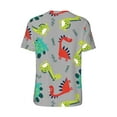 thumbnail image 3 of Balery Cute Dinosaur Baseball Jersey for Men Casual Button Down Shirts Short Sleeve Active Team Sports Uniform-4X-Large, 3 of 9