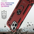 thumbnail image 5 of CoverON For Apple iPhone 13 pro Ring Case, Kickstand Rugged Phone Cover Magnetic Car Mount Compatible - Red, 5 of 10