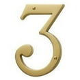 thumbnail image 1 of Baldwin 90673030 0 CD House Number 3, Bright Brass, 1 of 1