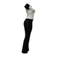 thumbnail image 5 of gbyLJF 2 Piece Sets for Women Summer Casual Workout Yoga Sweatsuit Slim Fit Crew Neck T-shirt High Waist Legging Outfits, 5 of 6