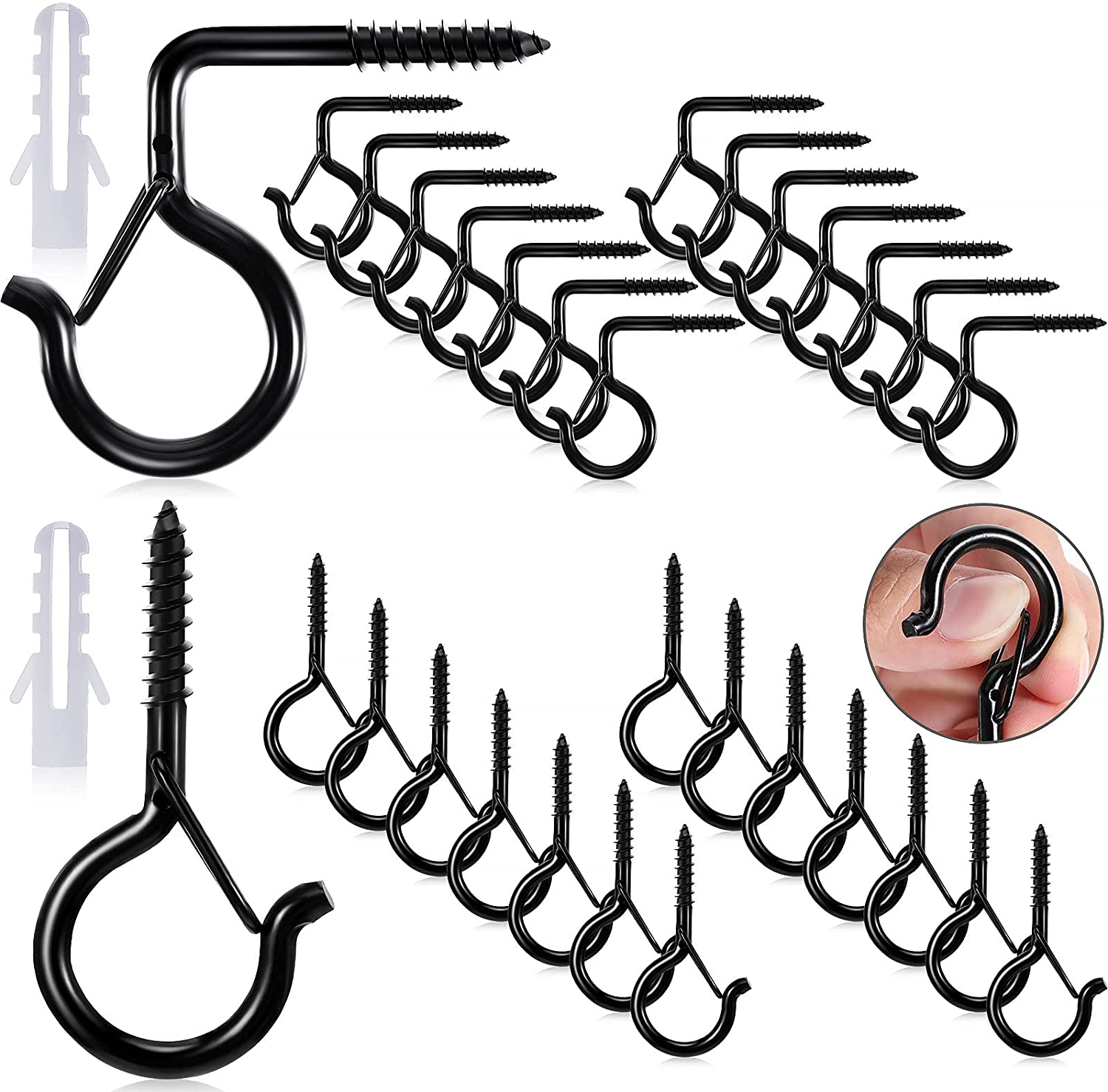 40 Pieces QHanger Hook Christmas Light Hanger Hook Wall
