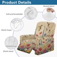 thumbnail image 5 of HELLHERO Anti Pet Hair 4 Pack Recliner Chair Slipcover for Kids, Polyester Spandex with Side Pocket Recliner Cover for Living Room, Lavender Floral Pattern, 5 of 8