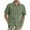 Green, variant on Besolor Men's Short Sleeve Shirts Regular Fitted Button down Shirts Casual Stand Collar Summer Beach Tops with Pocket