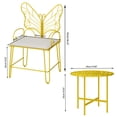 thumbnail image 2 of Diubas 3 Piece Bistro Set Outdoor, Patio Bistro Sets Patio Table and Chairs Set of 2 with Padded Cushion for Yard and Balcony, Yellow, Butterfly Backrest, 2 of 7