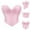 Pink, variant on Today's Deal Abomasnow Womens Floral Embroidery Corset Top Trendy Strapless Push Up Shapewear Crop Tops Vintage Lace-Up Back Waist Bodyshaper Tops