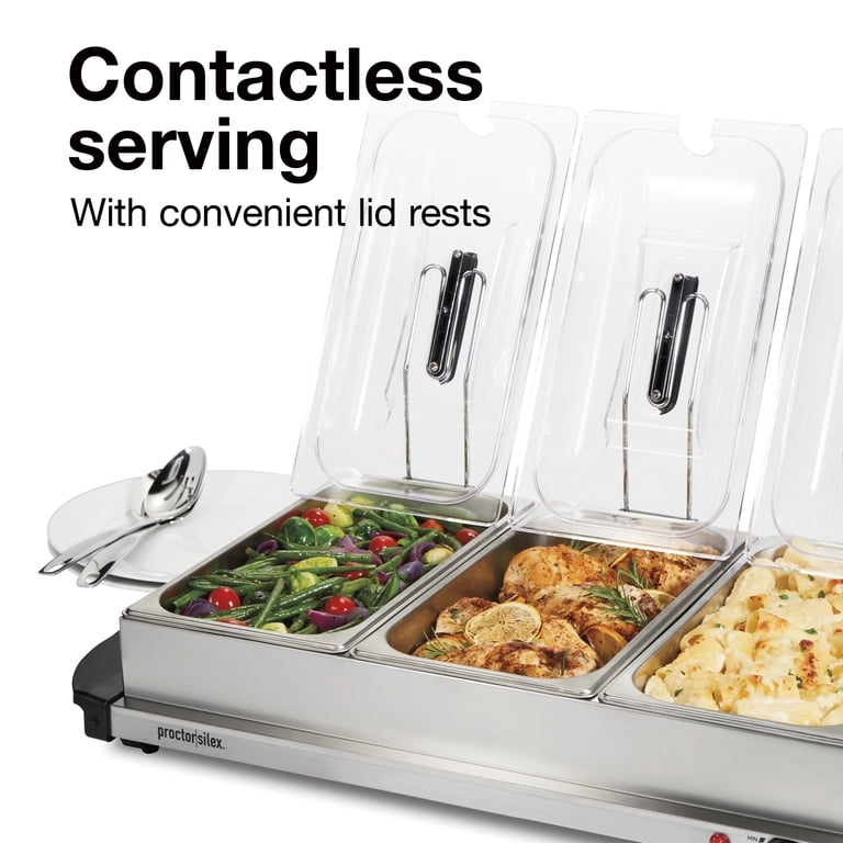 Proctor Silex Triple Buffet Server and Food Warmer photo 6