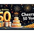 thumbnail image 4 of LUUFILx Gold Themed 50th Birthday Banner Happy Birthday Cheers to 50 Years Background Party Supplies Photography Props Birthday Decoration Backdrop Party Decorations, 4 of 7