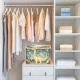 thumbnail image 4 of Yayeee Collapsible Cube Storage Bin with Lid Fabric Closet Decorative Basket with Handles, Dinosaur with Stars, 4 of 7