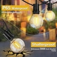 60FT Outdoor String Lights, G40 Globe Outdoor Lights with 30