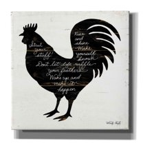 Epic Graffiti 'Rooster - Strut Your Stuff' by Cindy Jacobs, Canvas Wall Art, 12"x12"