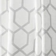 thumbnail image 4 of Nicole Miller Hexa Geometric Print Hidden Tab/Rod Pocket Top Light Filtering Curtain Panel Pair, 54"x84", Dove Grey, 4 of 7