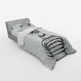 thumbnail image 2 of Ambesonne Black White Bedding Set 3 Pcs, Hipster New Age Cat, Twin XL, Black White, 2 of 2