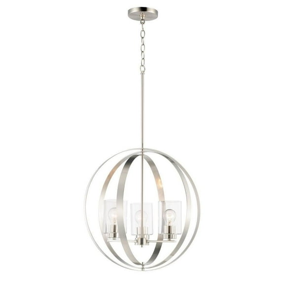 3 Light Pendant-20.75 inches Tall and 20.75 inches Wide Bailey Street Home 93-Bel-4601384