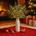 thumbnail image 5 of 24" Christmas Lighted Norfolk Pine Branches, 4PCS per Set, Pre Lit Norfolk Pine Branche for Vase, Lighted Stems and Artificial Lits, Realistic Greenery, Decorative Prelit(1set), 5 of 8