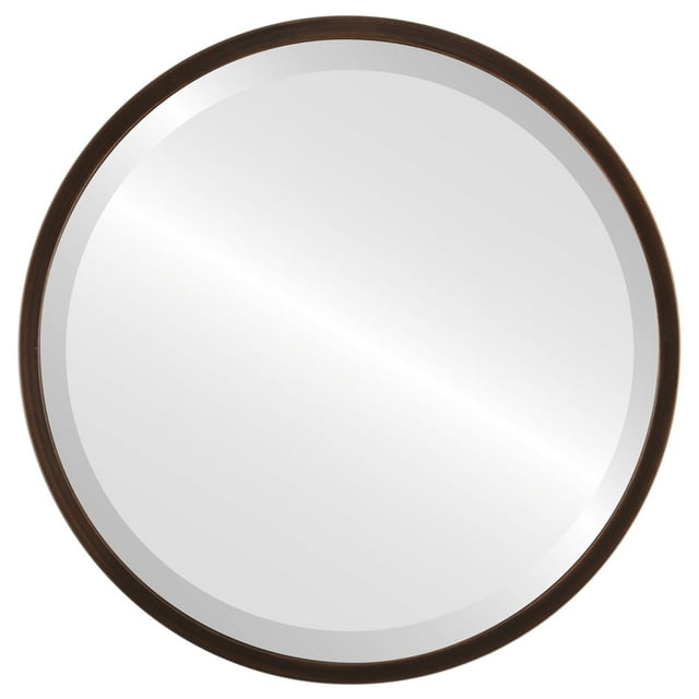 Miroir Rond Encadré London - Bronze Frotté - 19 Pouces x 19 Pouces