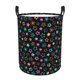 thumbnail image 1 of Balery Multi-Colored Stars Cesta de ropa redonda con asas, impermeable, independiente, para ropa, juguetes, dormitorio y familia-Small, 1 of 6