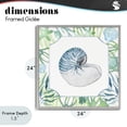thumbnail image 4 of Stupell Industries Contemporary Seaweed & Seashells Aquatic Gray Framed Giclee Art, 24 x 24, by Janet Tava, 4 of 8