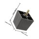 thumbnail image 2 of Milisten 8Ud Patas Cuadradas Negras Para Muebles Con Tornillos Para Sofá, 2 of 8