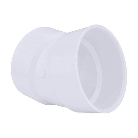 Manufacturer Varies PVC 22-1/2 Degree Elbow, Hub, 4 in Pipe Size 1WKL2