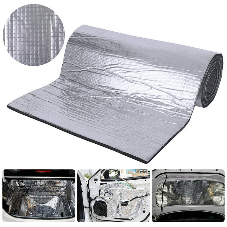Car Heat Shield Insulation Mat Automotive Sound Deadener Deadening Mat  Aluminum Foam Dampening Material with Self Adhesive with Roller Car Removal