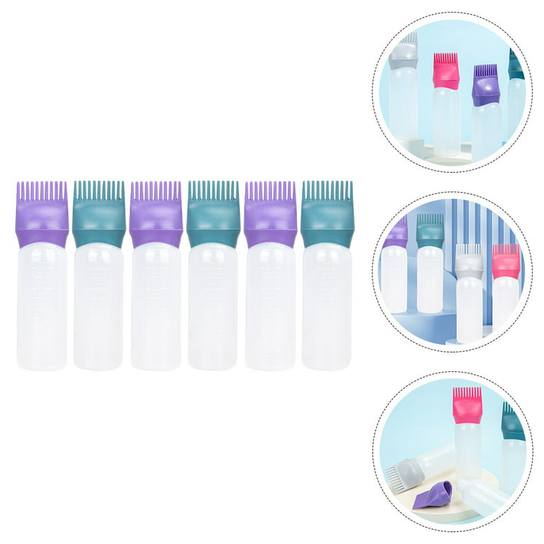 NOGIS Root Comb Applicator Bottle, 6 OZ Hair Color Applicator Brush, Smooth Hair  Dye Comb Applicator Squeeze Bottle for Hair Dye, Water, Liquid, Oil  Dispenser with Graduated Scale, 3 Pack 
