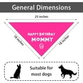 thumbnail image 2 of Happy Birthday Mommy Red Dog Bandana Triangle Dog Scarf Decorations Accessories for Dogs Pets Cat Pet Scarves for Dog Lovers Owner Gift Pet Lover Gifts, navy pink, 2 of 6