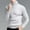 White, variant on Men's Half Zip Half High Neck Knitted Sweater Pullover Long Sleeve Winter Casual