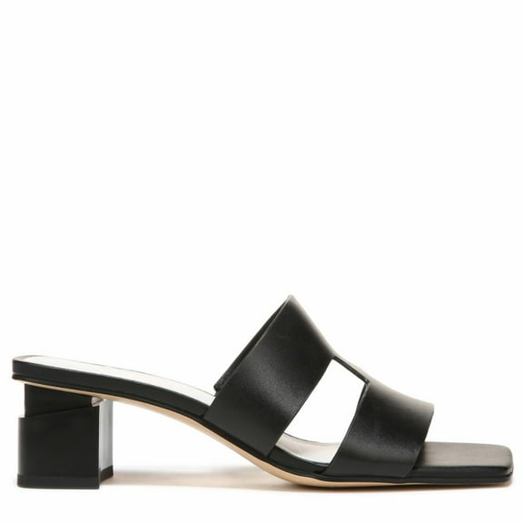 Franco Sarto Women's Kirsi Block Heel Sandal Black Leather 7M