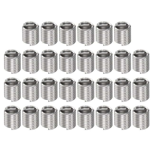 Unique Bargains 30 Pack 5/16 24 UNF 1.5D 11,85mm 304 Inserts de Fil Hélicoïdal en Acier Inoxydable