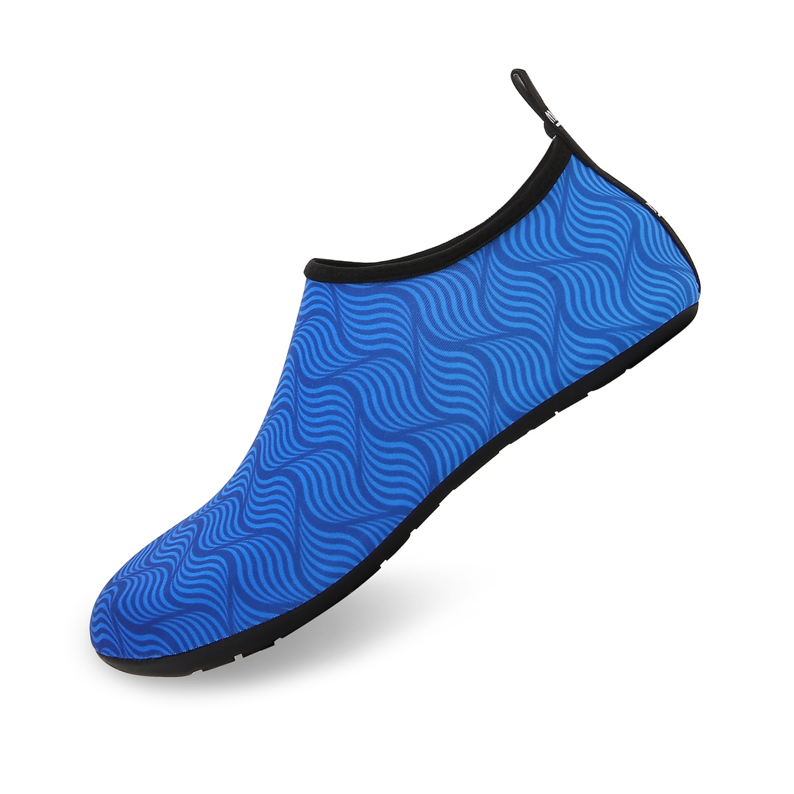 Men and Women a Slip On Barefoot Quick-Dry Beach Aqua Yoga Water Shoes (Multi wave/Blue, 9.5-10.5 Women/8.5-9 Men)