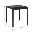 thumbnail image 4 of WestinTrends Playa Plastic Modern Outdoor Patio Accent Side Tables (Set of 2), Black, 4 of 13