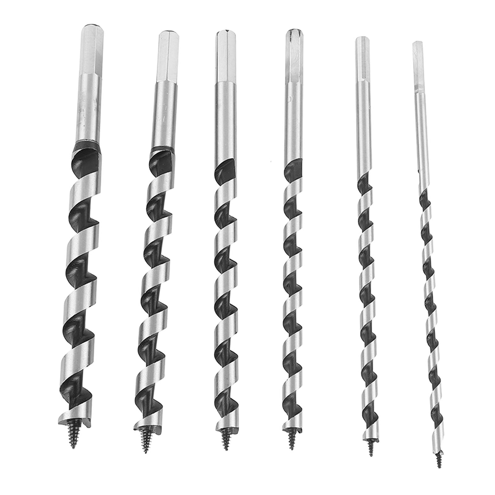 Auger Drill Bit Set, Sturdy Iron Ship Auger Bit Neat Drilling For