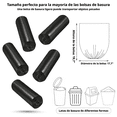 thumbnail image 4 of 5 volúmenes de pequeñas bolsas de basura 200 duraderos 4 galones bolsas de basura pequeñas Oficina Familiar Cocina Baño dormitorio Bolsillo de basura interior (negro), 4 of 6
