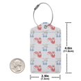thumbnail image 4 of Pofeuu Red Squirrel And Blue Rabbit Print Luggage Tags, Privacy Cover ID Label with Stainless Steel Loop and Address Card for Travel Bag Suitcase-4 PCS, 4 of 5