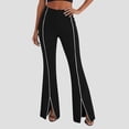 thumbnail image 2 of Fewfanhot Pants for Women Flare Leggings Split High Waisted Bootcut Casual Workout Yoga Pants, 2 of 6
