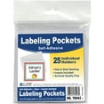 SelfAdhesive Labeling Pockets 3.75"X3" 25/PkgClear/White