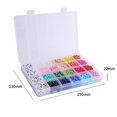 thumbnail image 3 of 4mm24 Grid Boxed Colorful Letter Beads Glass Rice Beads Diy Material, 3 of 4