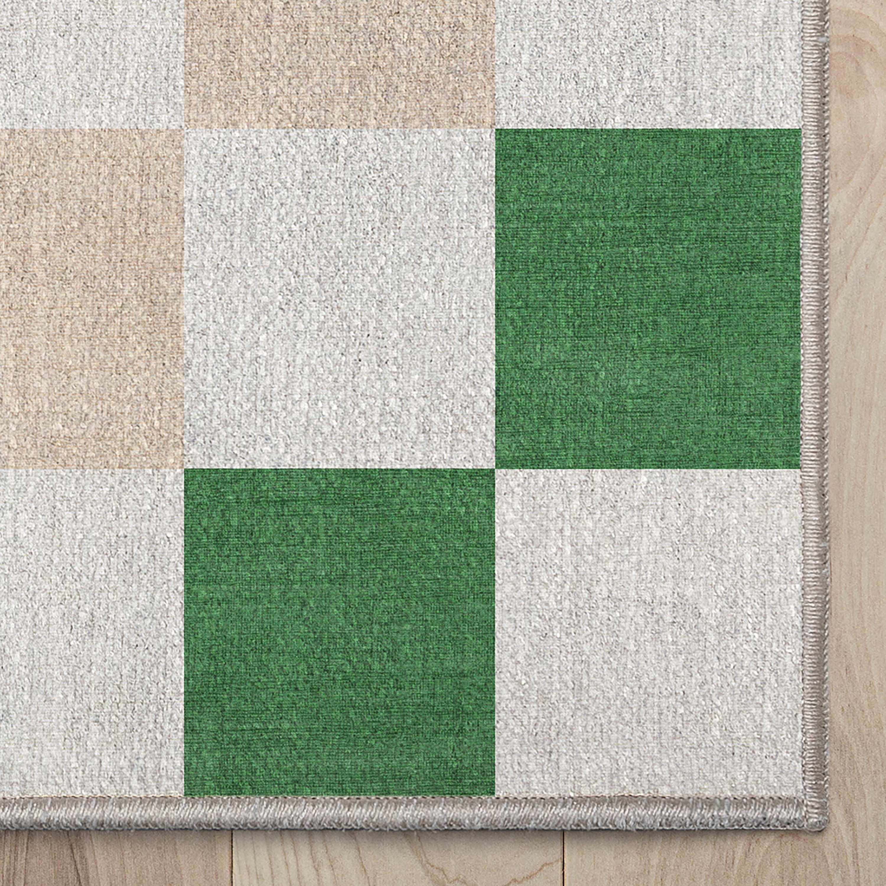 Well Woven Kids Square Geometric Multi Flat Pile Easy to Clean 5' x 7' Area Rug for Living Room Dining Room Bedroom and Kitchen