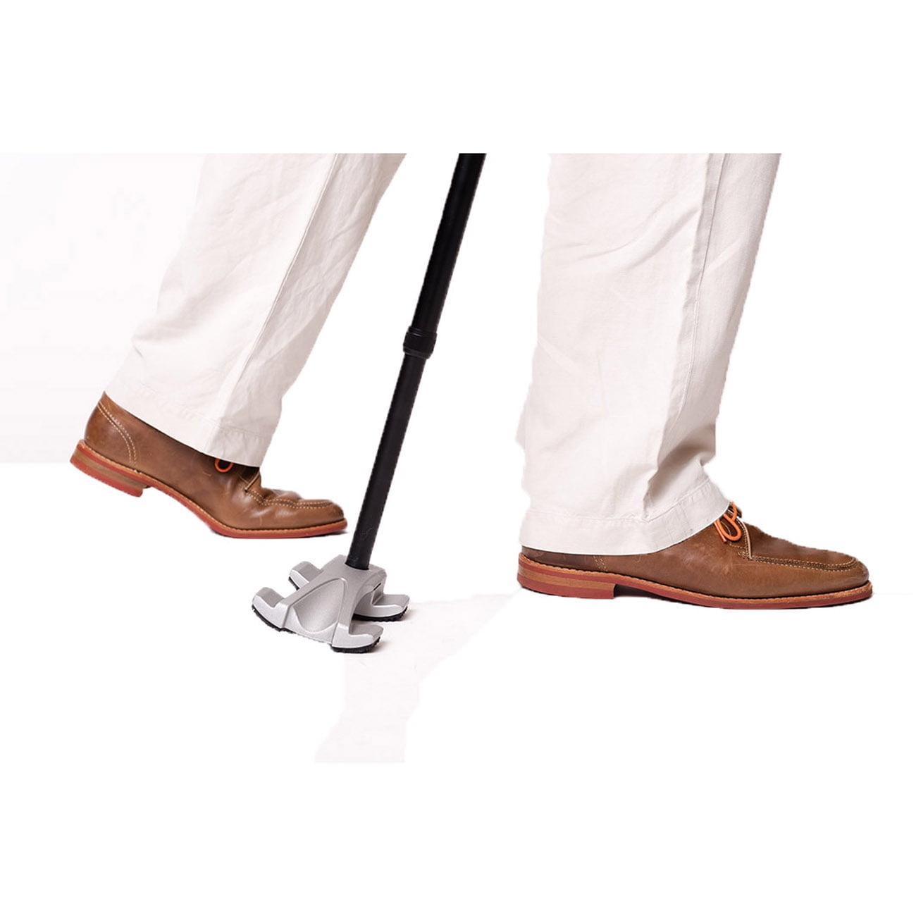 (2 pack) Able Life Universal Tru-Stride Quad Cane Tip, self-standing tip for 3/4" canes