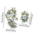 thumbnail image 2 of Arco de boda con flores artificiales, guirnalda de flores, telón de fondo de recepción floral para el frente Azul, 2 of 9